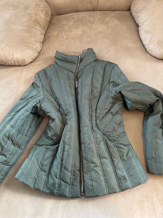 Michael Kors Jackets & Blazers - Michael Kors Olive Green Quilted Puffer Jacket / Reversible